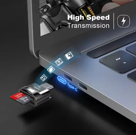 Type C To Micro-SD TF Adapter OTG Card Reader Mini Card Reader Smart Memory Card Reader For Phone Laptop