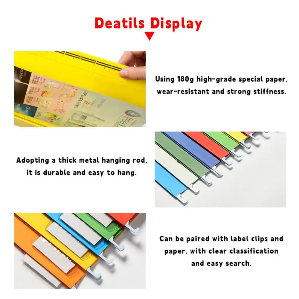 New A4/FC/US Letter Size A4 File Folder Paper Material Suspended Type Lever Arch Folder Documents Organizer Document Storage
