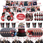 New SK Male Group Birthday Party Theme Decoration Cup Plate Banner Backdrop Gift Bag for Gift Baby Shower Supplies