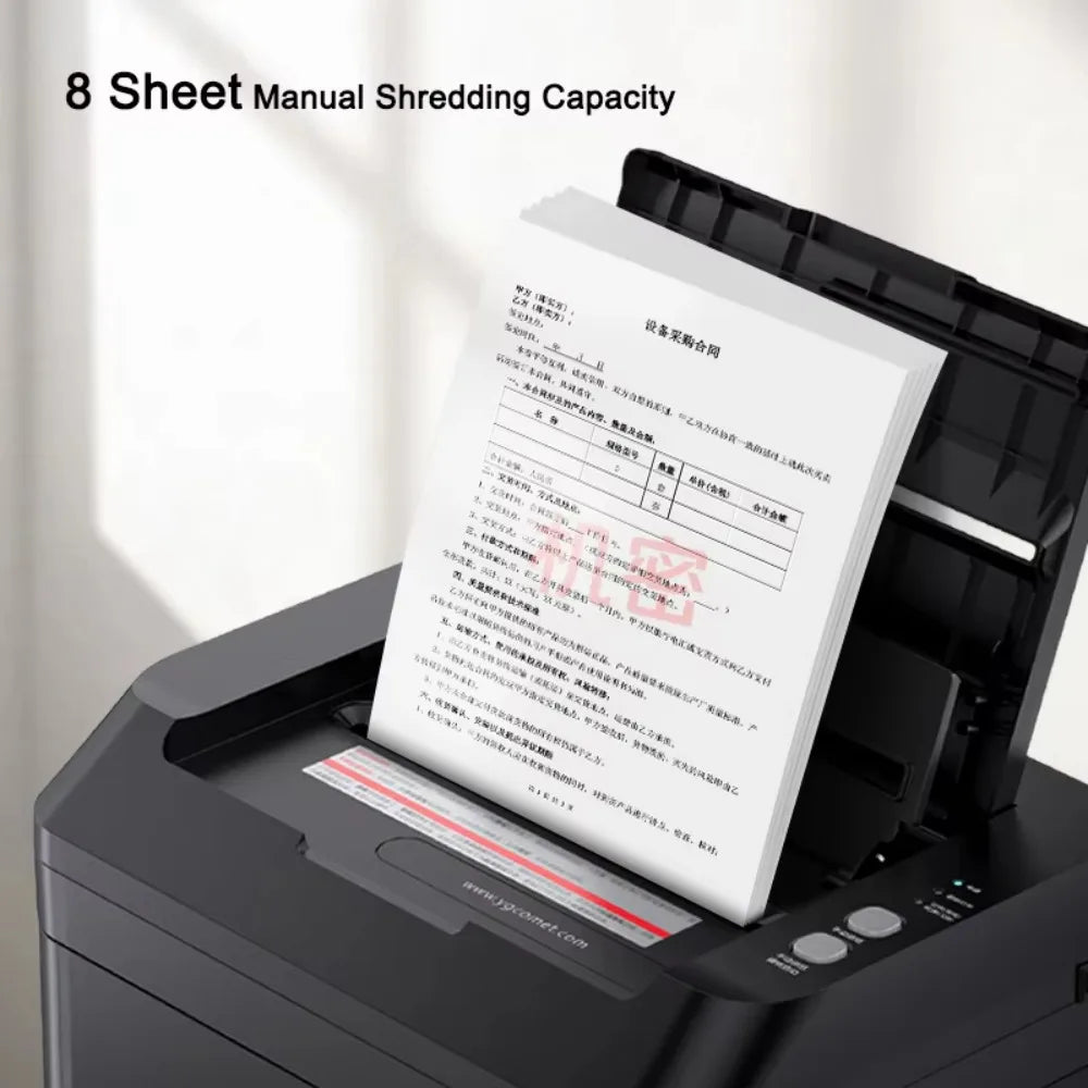 Broyeur De Papier P-5 200 Sheets Waste Paper Shredder P5 Normal Size 2*10mm Auto Feed Electricity Powered Comet Z-500 Office 22L