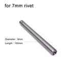 3mm to 15mm Dia Rivet Punch Tool Rod for Metal Decorative Mushroom Domed Semi Ball Half Round Nailhead Spike Stud DIY 45# Steel
