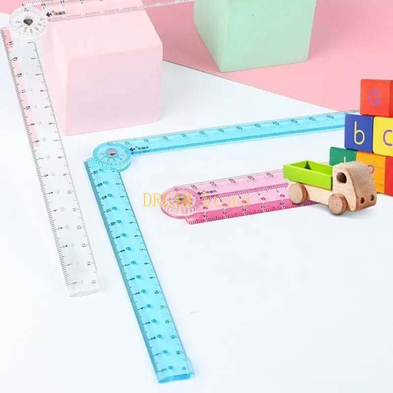 Clear Folding Ruler Measuring Length 0-30cm Centimeters Scale Math Drawing Ruler Best Sale