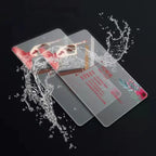 200PCS 500PCS Custom Transparent Pvc Card Plastic Identity Waterproof For Business Visit Round Corners One Side Add White Ink