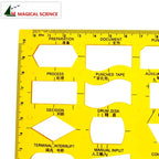 Flowchart Drawing Template K plastic Flexible Professional network flow chart symbols ruler for students JSH4351