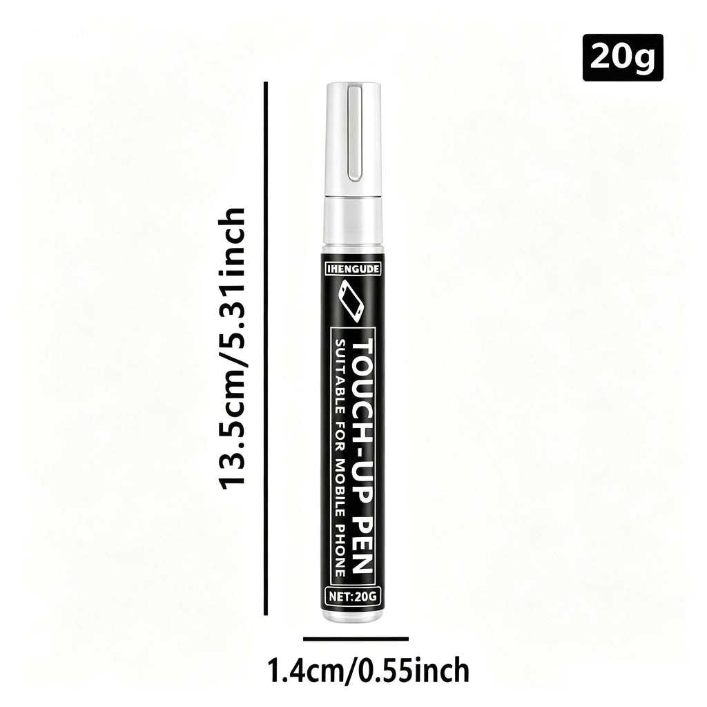 Black Touch-Up Paint Pen 20g - Scratch Remover for Mobile Phone, Camera, Black Surface Chipped Paint Repair Tool
