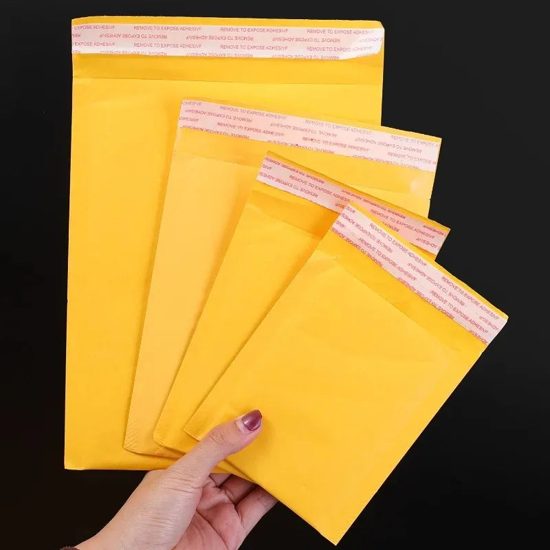 50-10Pack Kraft Bubble Mailers Self-Sealing Paper Envelopes Waterproof Cushioned Padded Foam Shipping Bags for Packaging