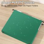 6 Pcs Plastic Oversized Hanging Folders Letter Size, Reinforced Hanging Folders, Expandable Design on Both Sides