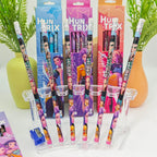 Cute KPOb Hunter Stationery Set, Pencils Ruler Pencil Sharpener Pen Bag Eraser for Kids Students, Back To School Supplies Gift