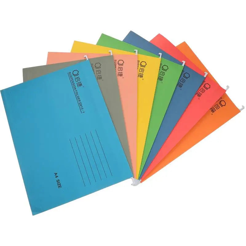 8 Pcs A4 Size Thick Paper Suspension Folders Hanging Files Office Storage ganizer Records Financial Documents Filing