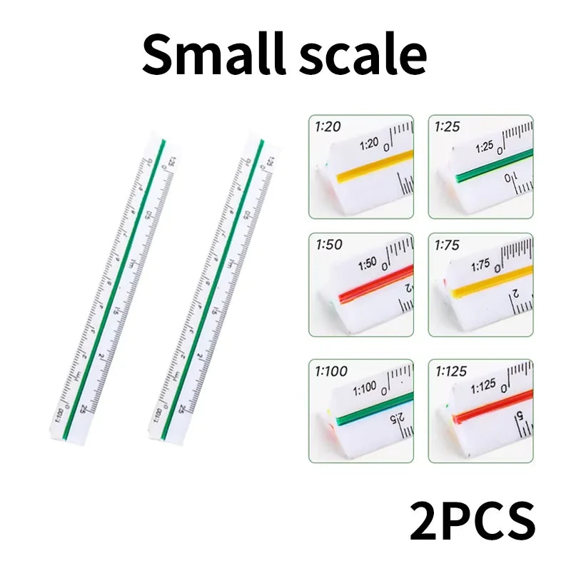 Space Ball Multi-functional Triangular Ruler Student Stationery 12.5/30cm Drafting Tool Scale Ruler Architect Technical Ruler