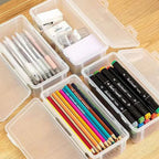 1pc Translucent PencCase Large Capacity Lightweight Convenient for School Supplies Storage Pen Box Organizer Box