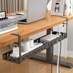 Under Table Storage Rack No Punching Metal Cable Management Tray Home Office Desk Wire Organizer Retractable Power Strip Storage