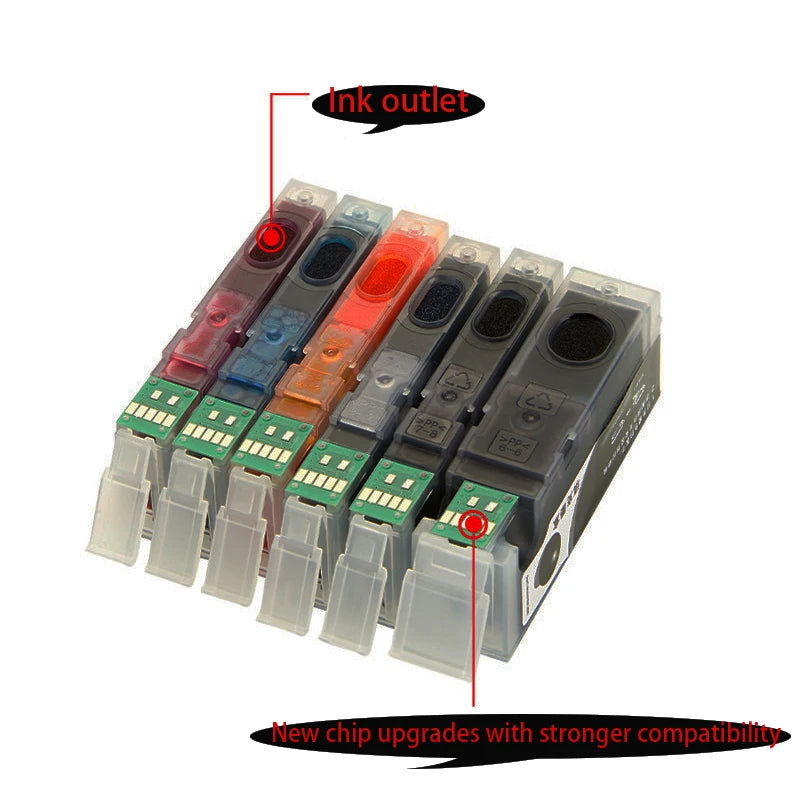 PGI550 CLI551 Compatible Ink Cartridges PGI-550 CLI 551 PGI-550 CLI-551 For Canon MG6350 MG7150 IP8750 Ip7250 Printers