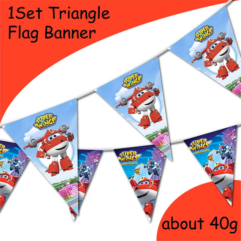 Super Wings Party Supplies Balloons Cup Plates Napkins Tableware For Kids Baby Shower Birthday Party Decoration