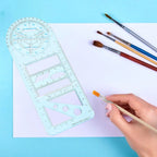 Multifunctional Geometric Drawing Ruler Set for Students Teachers Mathematics Drafting School Office Use Plastic Measuring