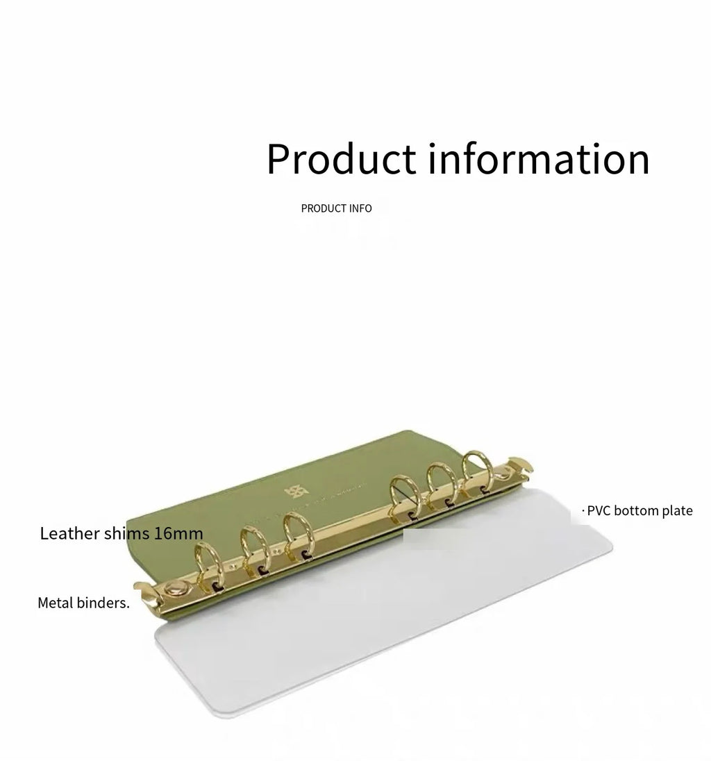 Side insertion Loose leaf book board Metal binder 6 holes Clip File Folder shell Notebook Ring Binder buckle Planner Agenda