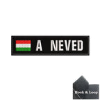 1PC 10cmX2.5cm Custom Name Flag Patch Stripes Badge Iron On Or Hook Loop Estonia Austria Bulgaria Hungary Romanian Ireland