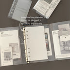 M5 A7 A6 Diagonal PP Three Fold PP Loose Leaf notebook Cover Mini Portable Sticker Small Card Photo Storage Ledger