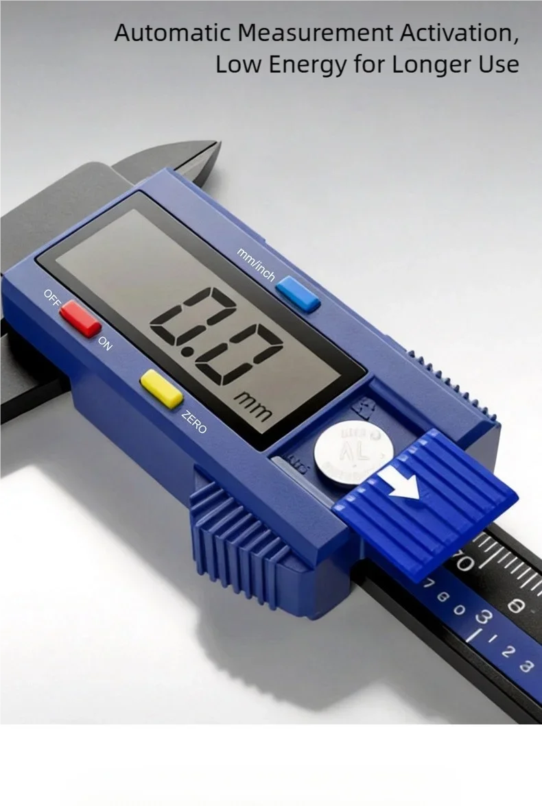 TINSOL 150mm High Precision Digital Caliper Carbon Fiber Reinforced Electronic Vernier Caliper LCD Display Auto Off for Jewelry