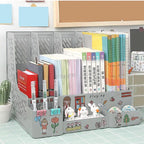 Multi-color file rack folder storage box desktop file box multi-functional file basket multi-layer shelf office bookshelf