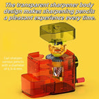 Automatic Pencil Sharpener Transparent Body Manual Pencil Sharpener Highly Attractive Hand-Cranked Pencil Sharpener Art Supplies