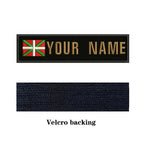 Basque Flag 10X2.5cm Embroidery Custom Name Text Patch Stripes Badge Iron On Or  Patches