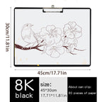 A3 Horizontal Waterproof Sketch Clipboard for Beginners - 4K Vertical Sketch Board for Drawing, 8K Writing Board for Adults