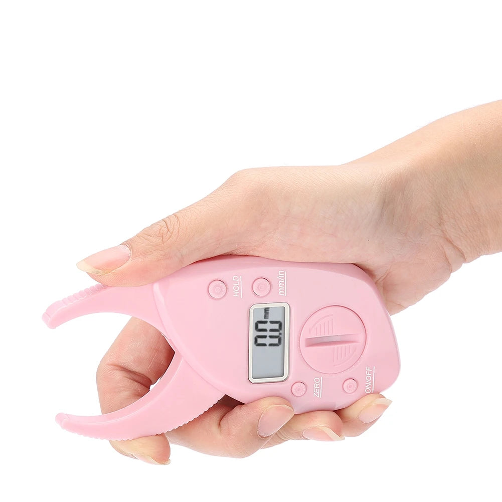 Body Fat Caliper Body Fat Loss Tester Pink Body Fat Monitors Portable Digital Skinfold Measurement Tester Measuring Caliper