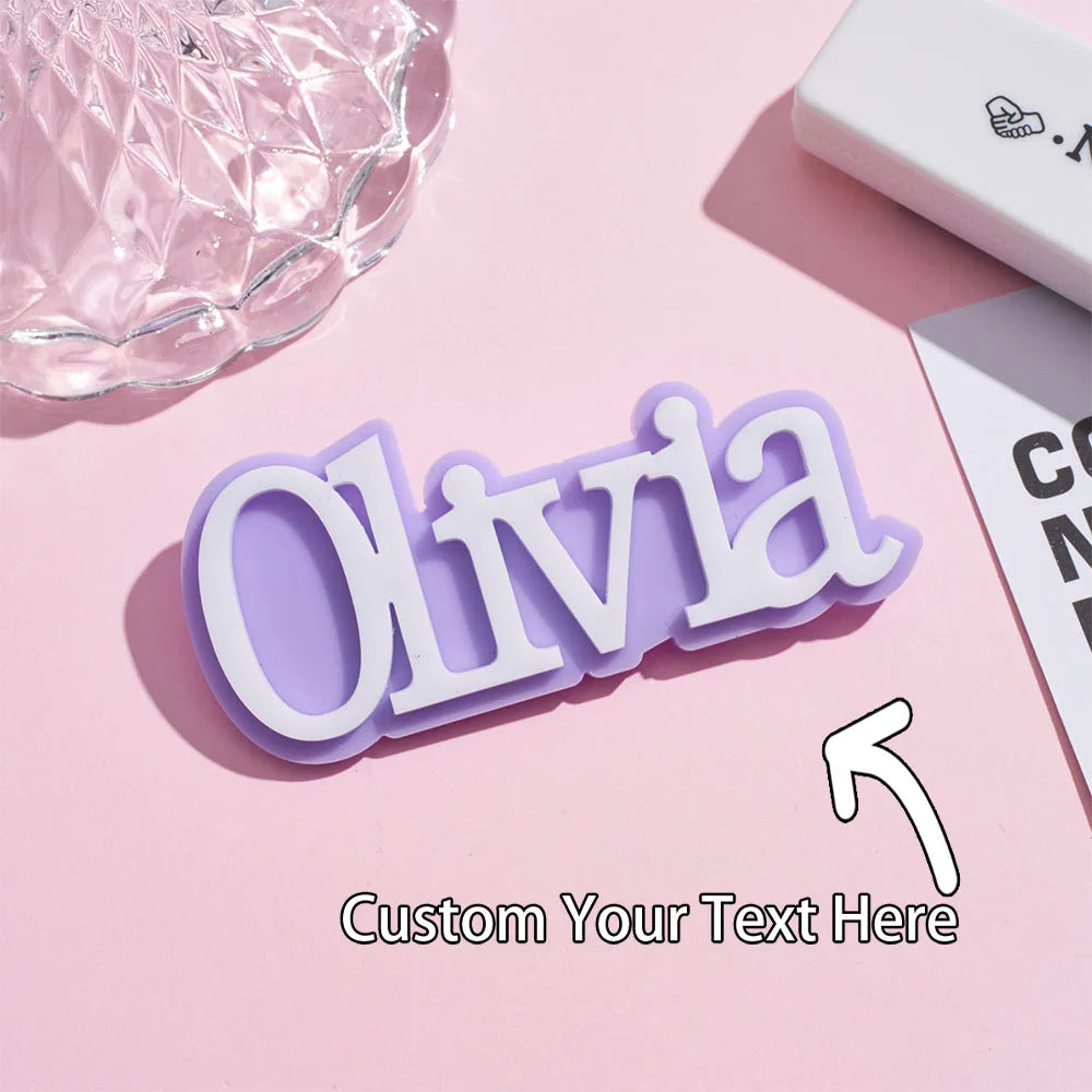 A custom acrylic letter brooch, personalized name brooch, a gift for family members, friends or loved ones on special occasions