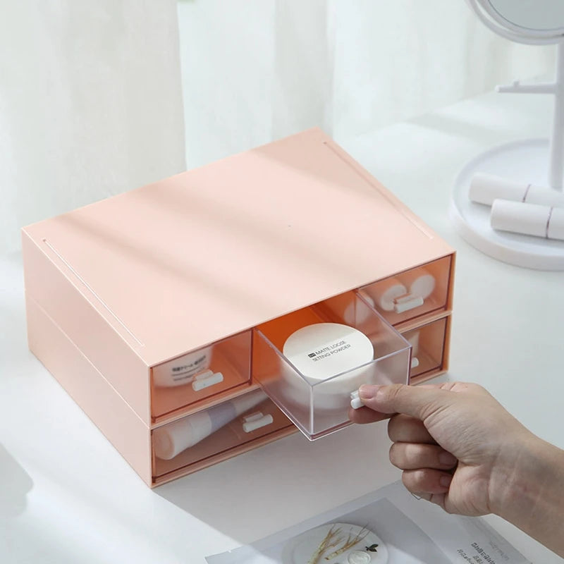 Desk Storage Drawers Desk Document Sundries Holder Cosmetic Desktop Organizer Box Cabinet Home Office Stationery Stackable Box
