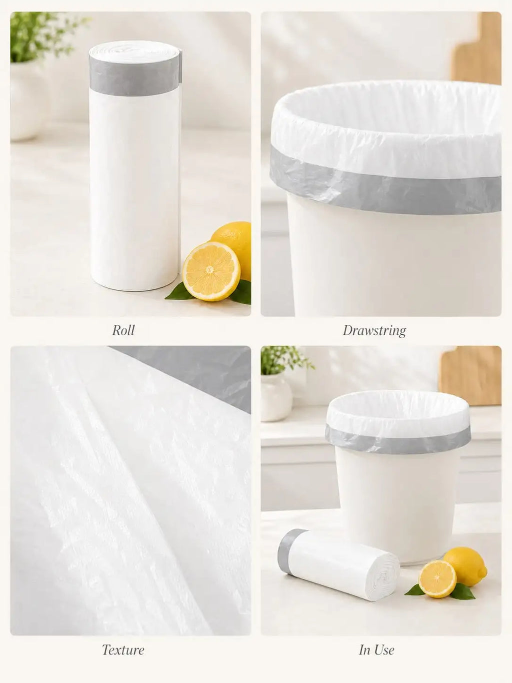400PCS 4 Gallon Small Drawstring Trash Bags, Disposable Garbage Bags, 17.7 X 17.7 In Trash Can Liners, Back To School Dorm Waste Bags For Bathroom, Kitchen, Bedroom, Office, Apartment, Travel, Small Bins And Daily Home Cleanu