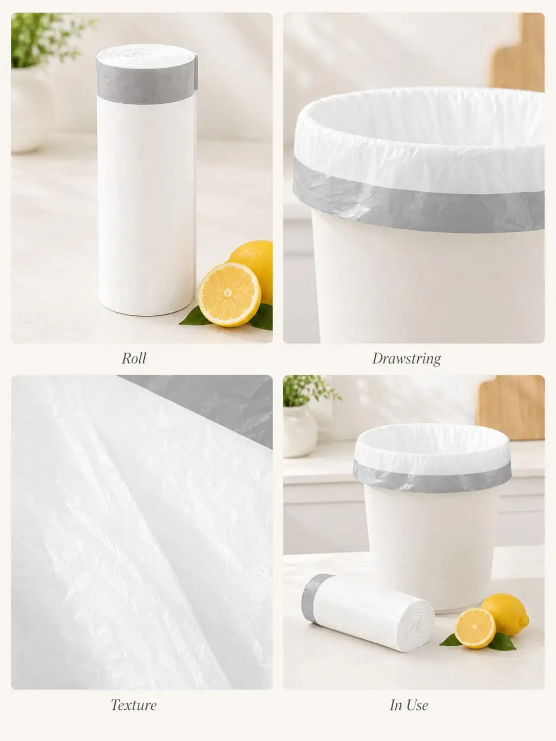 400PCS 4 Gallon Small Drawstring Trash Bags, Disposable Garbage Bags, 17.7 X 17.7 In Trash Can Liners, Back To School Dorm Waste Bags For Bathroom, Kitchen, Bedroom, Office, Apartment, Travel, Small Bins And Daily Home Cleanu
