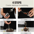 Portable Press Release Coffee Tea Mixer Reusable Bar Tool for Restaurants Kitchens Bars Travel Stirrer