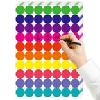 350-700pcs 10 Colors Colorful Dot Glue Stickers, Round Label Paper Round White Circle Round Code Sticker Self-adhesive Label