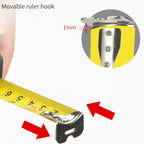 Precise Clear Steel Tape Measure Retractable 3M/5M/7.5M/10M Thickened Rubberized Woodworking Wear-resistant Tool Tape Ruler