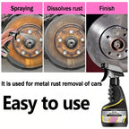 Car Rust Remover Car Wheel Care Quick Remover Car Exhaust Pipe Rust Removal Spray Clean Metal Iron Powder Stains