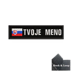 1PC 10cmX2.5cm Custom Name Flag Patch Stripes Badge Iron On Or Hook Loop Estonia Austria Bulgaria Hungary Romanian Ireland
