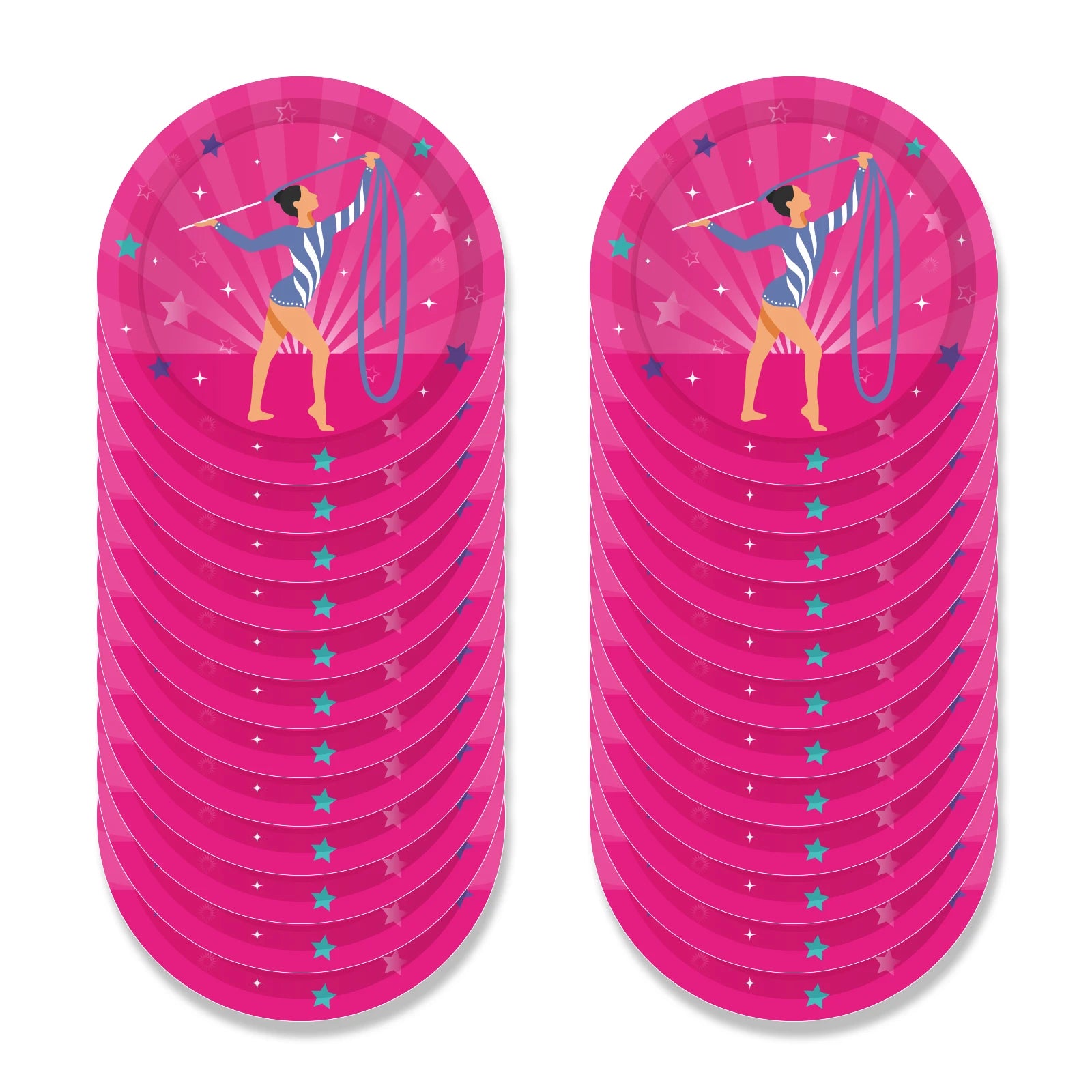 Gymnastics Disposable Tableware Cupcake Holder Plates Napkins TableCloth Banner For Birthday Party Dinnerware Party Supplies