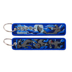 Kawaii Japanese Elf Anime Embroidery Key Fobs Key Tag Motorcycles Cars Backpack Chaveiro Keychain Fashion Keyring Friends Gifts