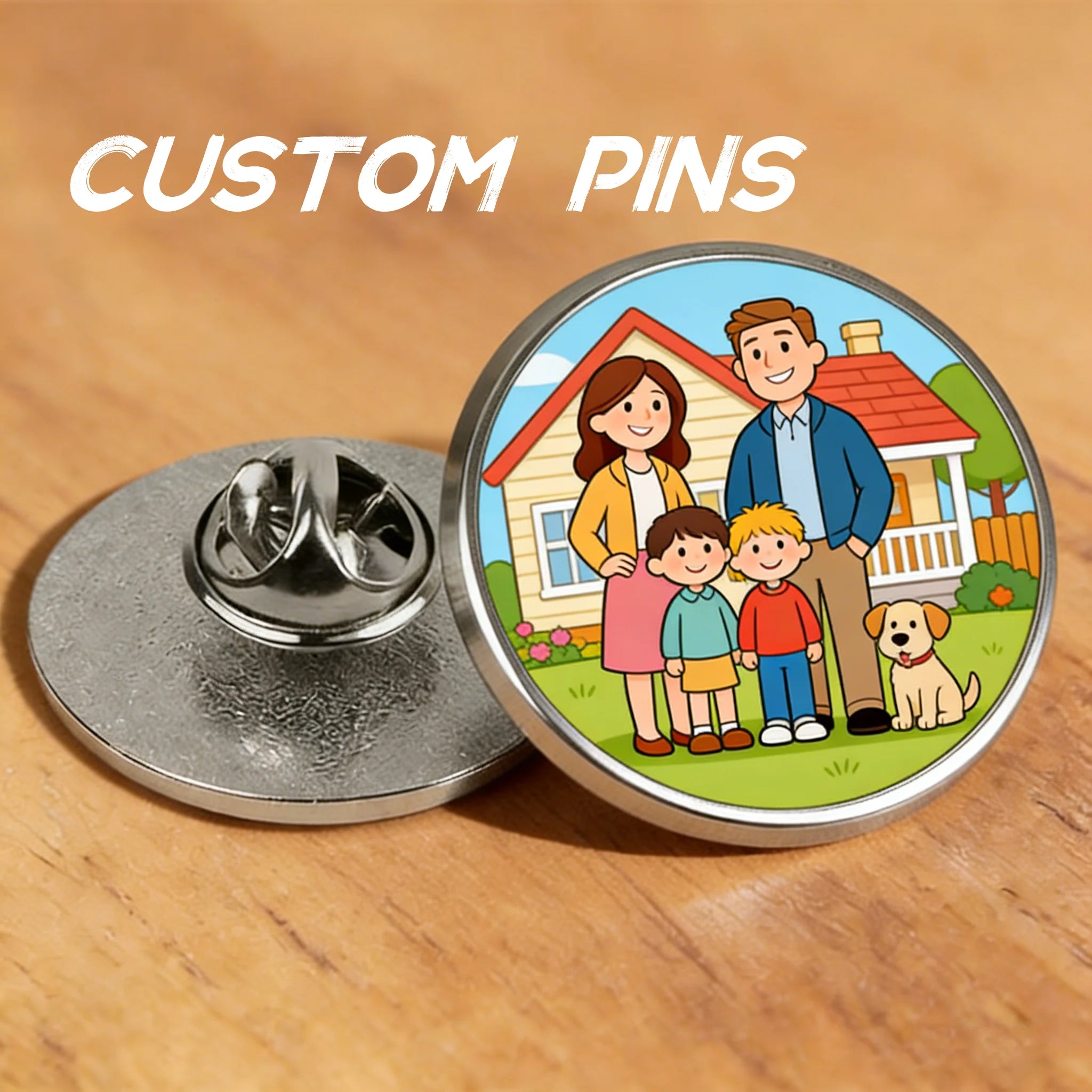 Personalized Pins Custom Logo Photo Text Design Brooch Badge For Jacket Clothing Present For Weddings And Corporate Events Brand