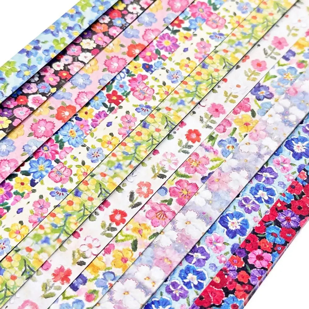 Oil Painting Series Origami Paper Double-Sided Printed Colorful Folding Paper Decorative Paper Star Strips Handmade Projects