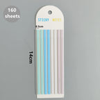 160 Sheets Transparent Sticky Notes Self-Adhesive Reading Annotation for Books Notepad Bookmarks  Memo Pad Index Tabs
