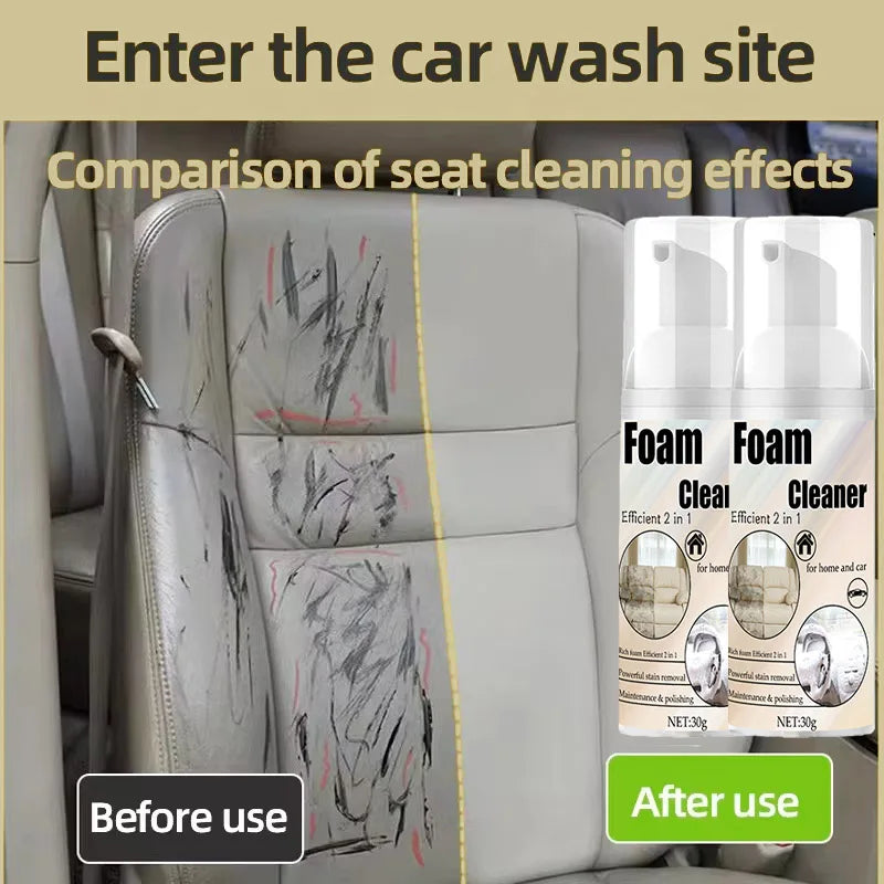 Multifunctional Foam Cleaner Car Interior Stain Removal and Cleaning Leather Seat Home Foam Cleaner Spray Maintenance Wash
