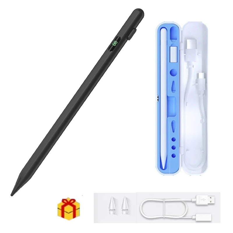 P+7 Universal Stylus Battery Display Pen For Android IOS Screen Touch Pen For iPad Huawei Xiaomi Honor Tablet Stylu   Penci