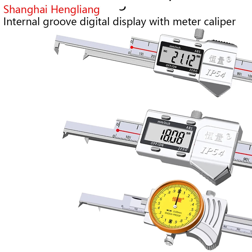 Electronic Inner Groove Width Digital Caliper 4-150 200mm High-Precision 0.01 Hole Inner Groove Measurement Tool