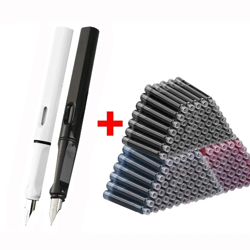 Fountain Pen Set Replaceable Ink Refill Calligraphy Multifunction Pens For Writing 0.38mm Office School Stationery Supplies