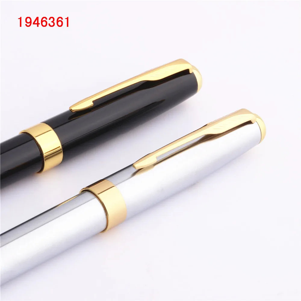 Luxury high quality 388 Black for stainless steel Business office school supplies Ballpoint Pen Golden Clip New