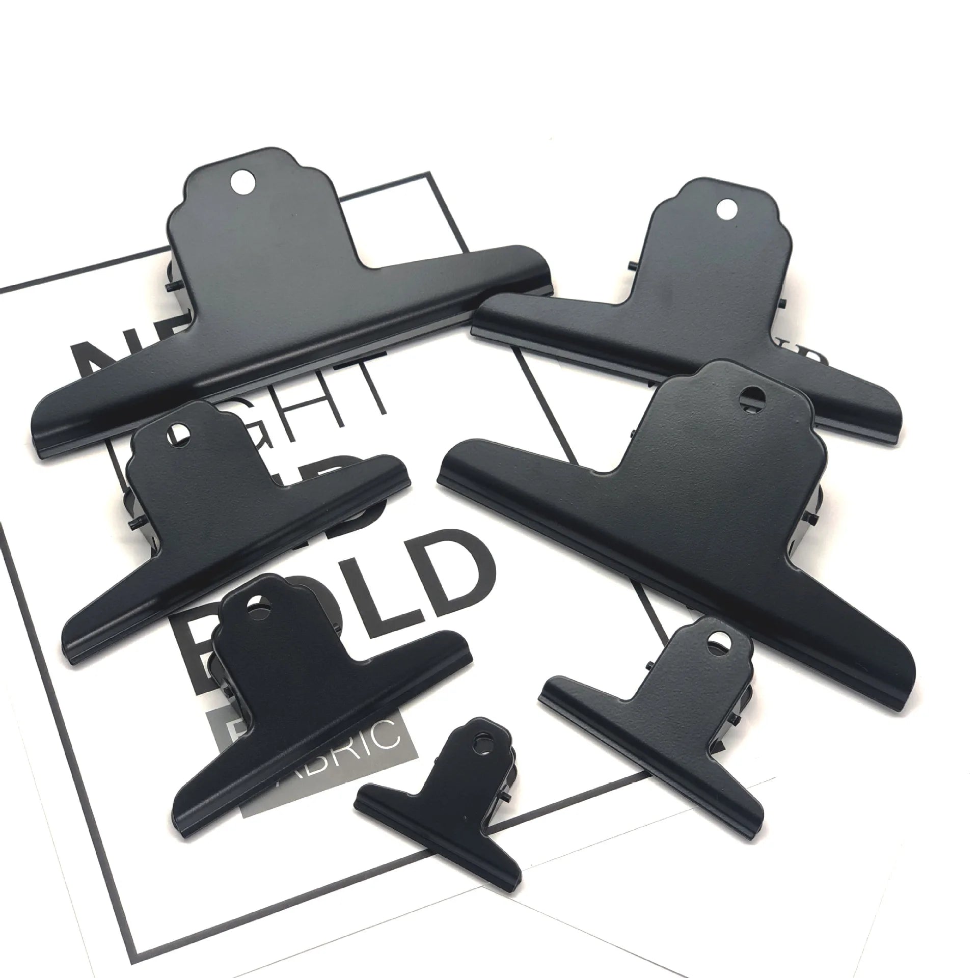 Retro Metal Wide Binder Clip Big Black Gold Binder Paper Clips Metal Hinge Clip Clamps for Crafts Photos Office School Supplies
