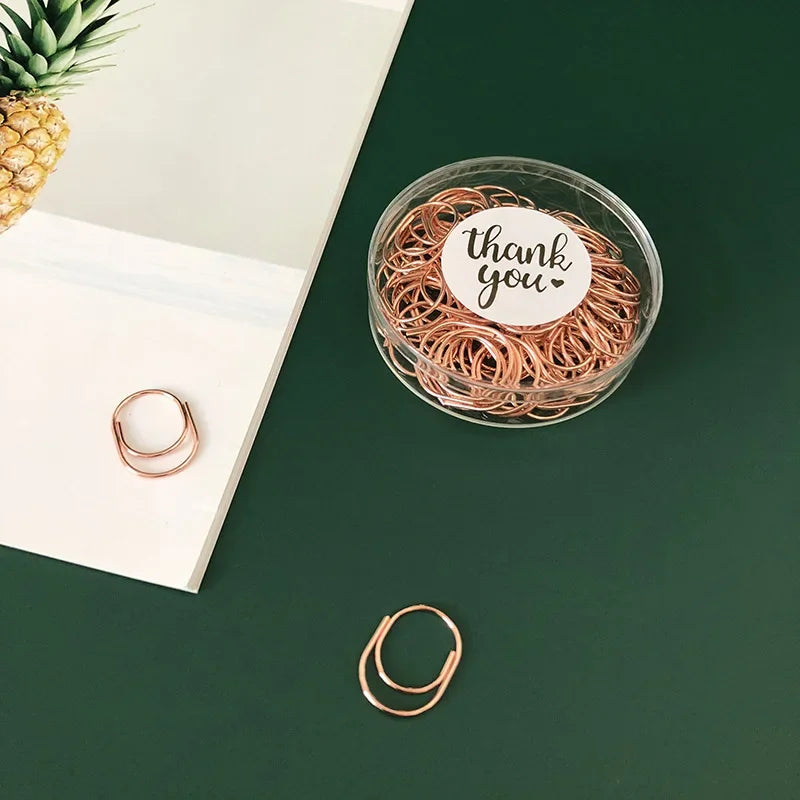 60pcs Creative 25mm Paper Clips Cute Paper Clip Mini Metal Paper Clip - Perfect For Planners & Office Supplies