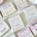 20-50pcs 5.4x5.4cm Cute Thank you Cards Foldable Hanging Card for diy Jewelry Display Card Stationery Packaging Retail Price Tag